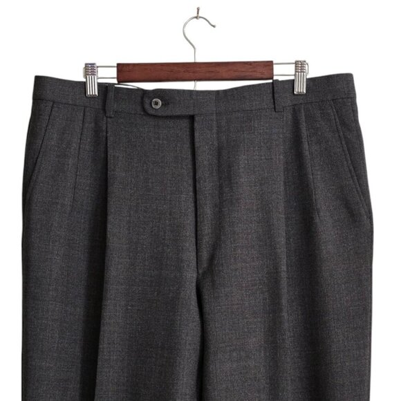 Kilgour French Stanbury NWT Gray Wool Untailored Dress Pants Sz 38R - Picture 2 of 10